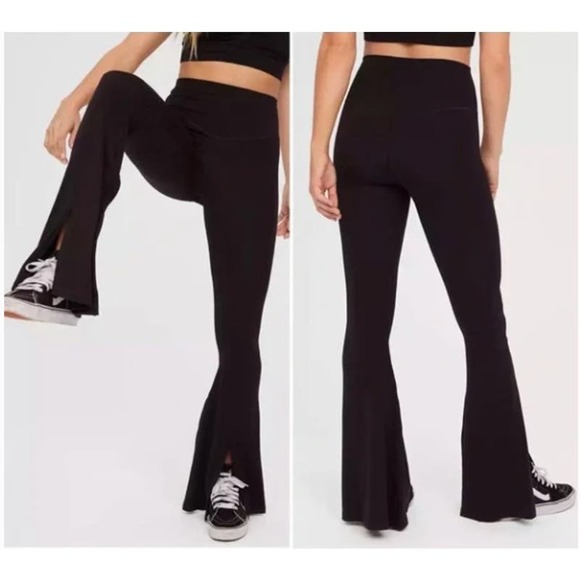 Aerie Real Me Offline Hi-Rise Leggings Xtra Flare with Slit - Small Long - NWT - Picture 1 of 4
